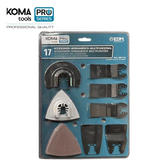	Kit17 Acessórios Para Ferramentas Multifuncionais 08765 Koma Tools Pro Series Battery	